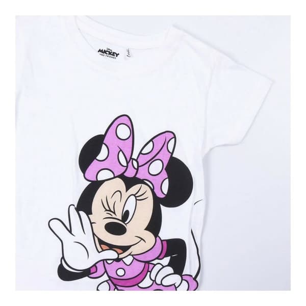 Sæt med tøj Minnie Mouse Hvid - 5 år
