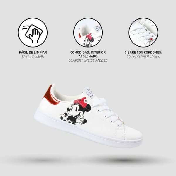 Sportssko til børn Minnie Mouse Hvid - 37