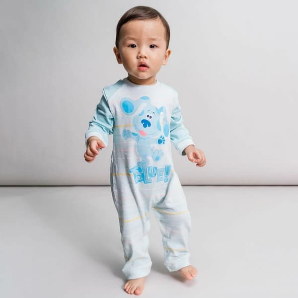 Langærmet sparkedragt til baby Blue Blå - 18 måneder