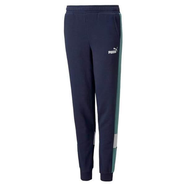 Træningsdragt til børn underdele Puma Essential+ Colorblock B Mørkeblå - 5-6 år