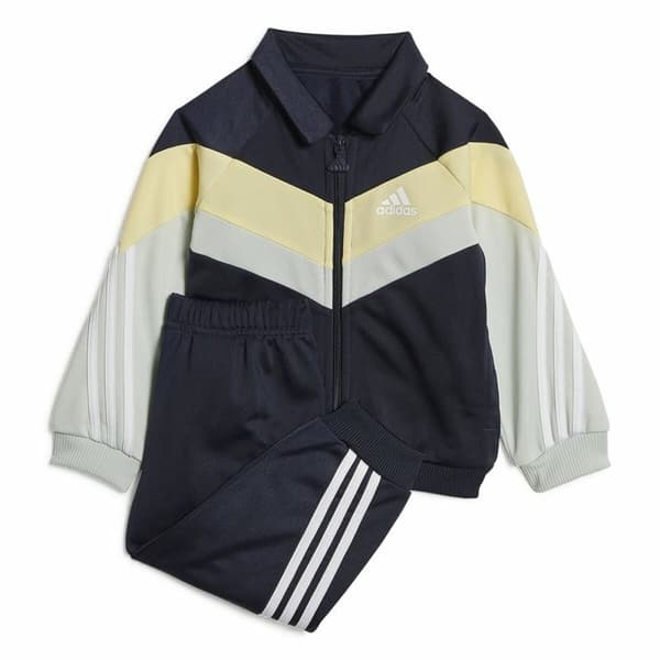 Træningsdragt til børn Adidas Future Icons Shiny Sort - 9-12 månder