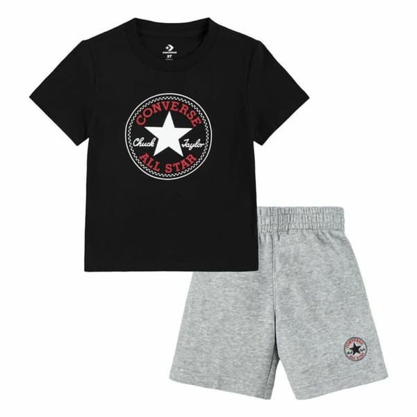 Träningskläder, Barn Converse Core Tee Ft Short Svart Grå Bebisar - 12 månader