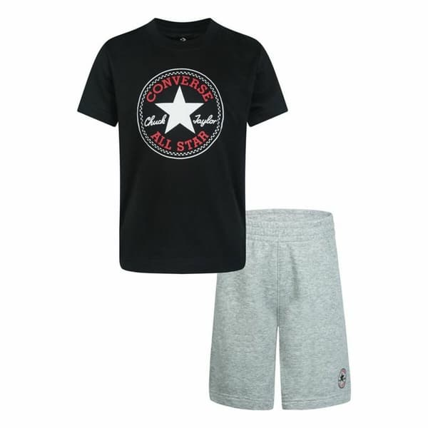 Träningskläder, Barn Converse Core Tee Svart/Grå - 4-5 år