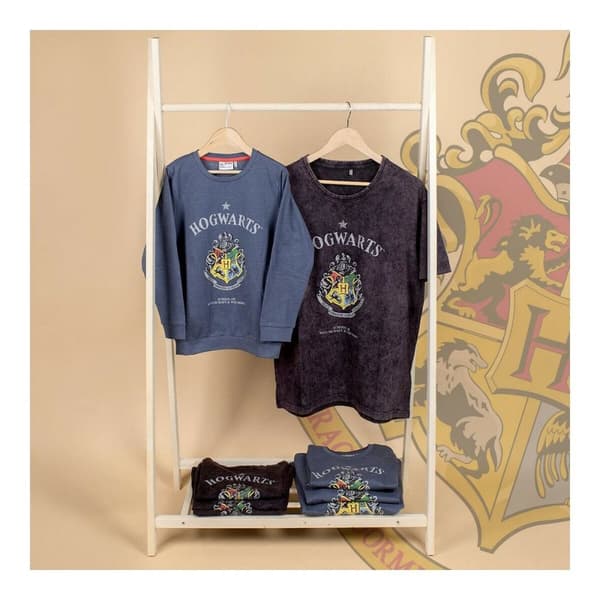 T-shirt med lång ärm Barn Harry Potter Grå Mörkgrå - 8 år