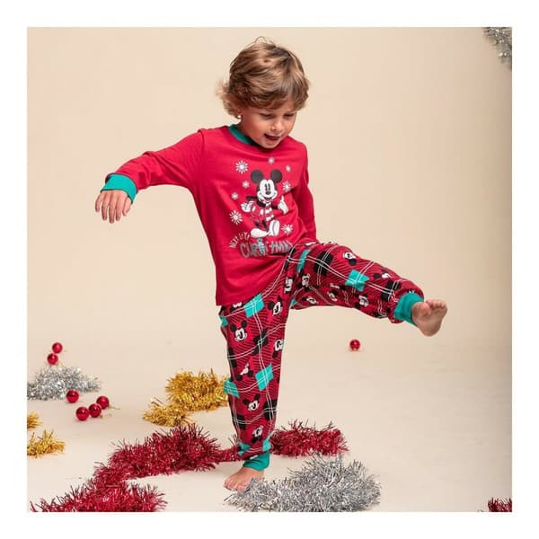 Nattøj Børns Mickey Mouse Rød - 8 år