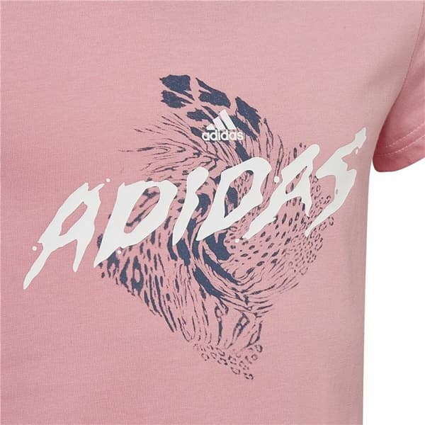 Børne Kortærmet T-shirt Adidas Graphic Pink - 14-15 år