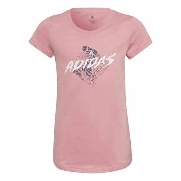 Børne Kortærmet T-shirt Adidas Graphic Pink - 14-15 år