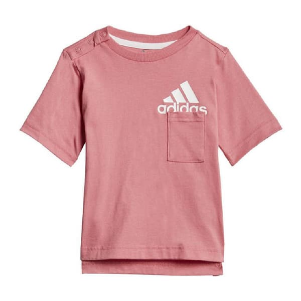 Lasten urheiluasu Adidas Badge of Sport Summer Koralli - 12-18 kuukautta