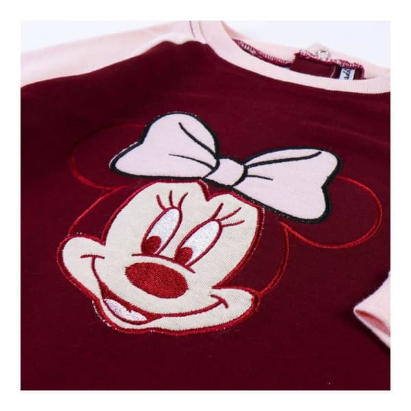 Vauvan pitkähihainen potkupuku Minnie Mouse Punaruskea - 36 kuukautta