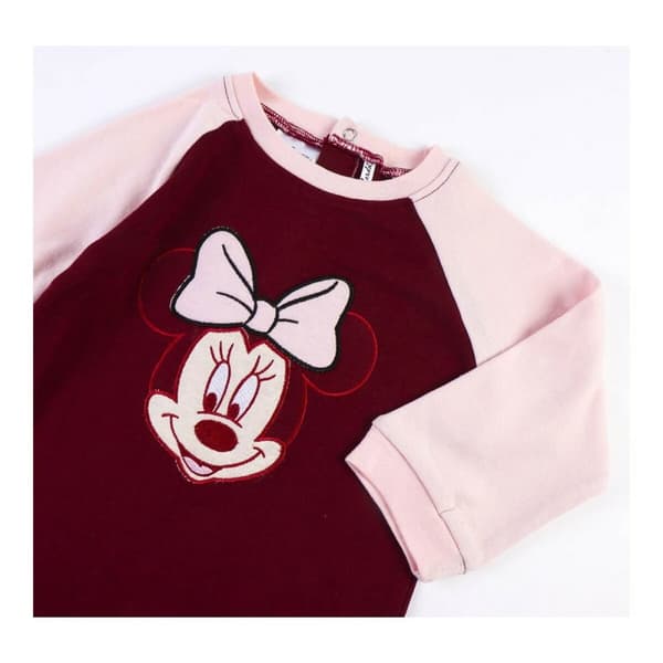 Vauvan pitkähihainen potkupuku Minnie Mouse Punaruskea - 36 kuukautta