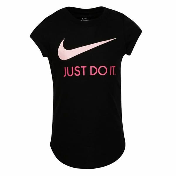 Lasten Lyhythihainen paita Nike Swoosh JDI Musta - 6 vuotta