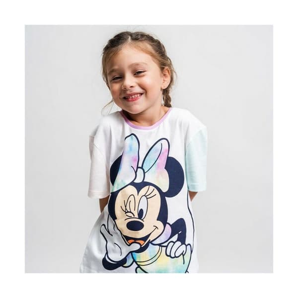 Lasten Lyhythihainen paita Minnie Mouse Tummanvihreä Monivärinen - 5 vuotta