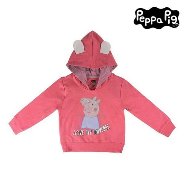 Sweatshirt med hætte til piger Peppa Pig 74230 Pink - 5 år