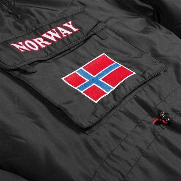 Unisex Parka jakke Go & Win Noreg Sort Børns - 16 år