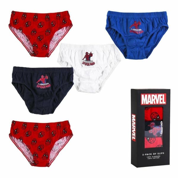 Förpackning med Kalsonger Spider-Man 5 antal Multicolour - 6-8 år