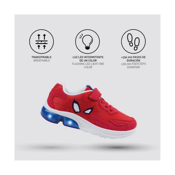 LED Træningssko Spiderman Rød - 25