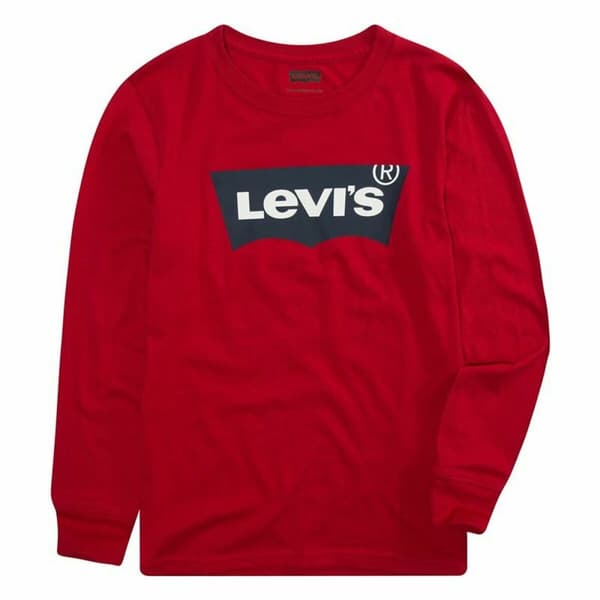 Langærmet T-shirt til Børn Levi's Batwing  Rød - 16 år
