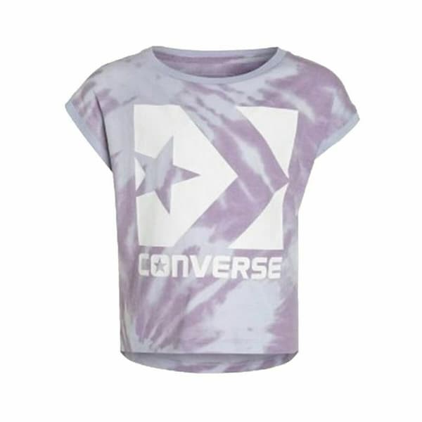 Børne Kortærmet T-shirt Converse Tie Dye Blomme - 13-15 år