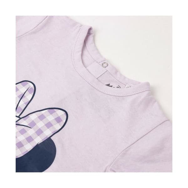 Børne Kortærmet T-shirt Minnie Mouse Lilla - 48 Måneder