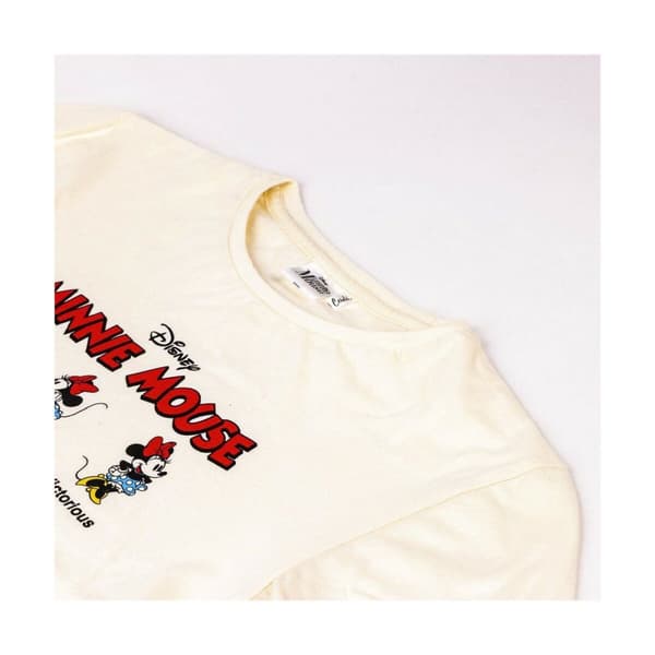 Børne Kortærmet T-shirt Minnie Mouse Beige - 12 år
