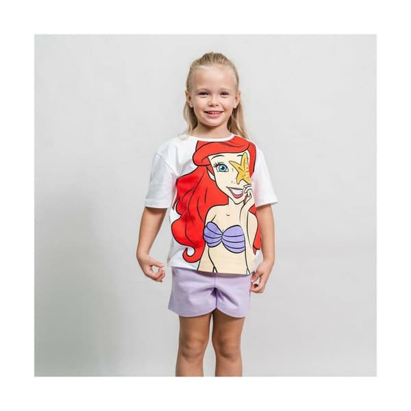 Sæt med tøj Princesses Disney Børns Hvid - 6 år