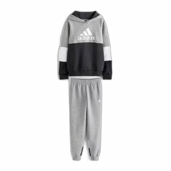 Sportstøj til Børn Adidas Colourblock Fleece Grå - 5-6 år