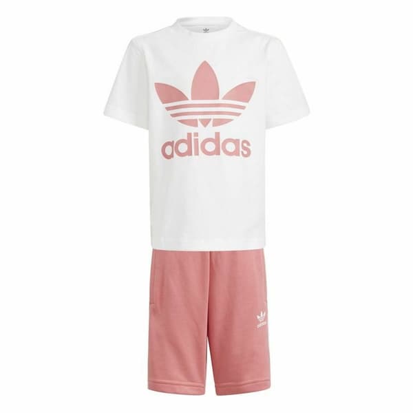 Sportstøj til Børn Adidas Trifolio  Hvid - 5-6 år