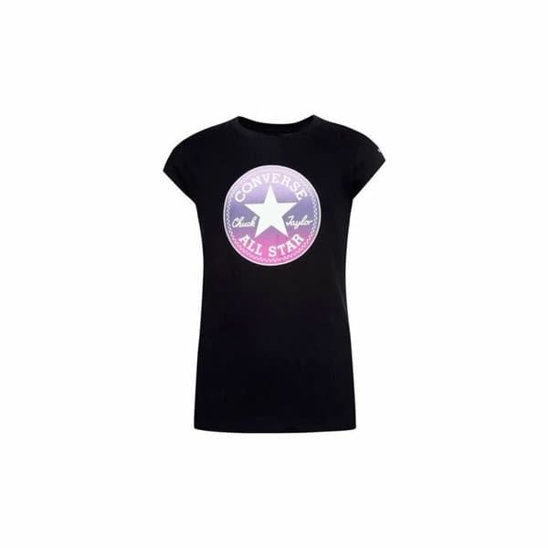 Børne Kortærmet T-shirt Converse Chuck Patch GFX Sort - 12-13 år