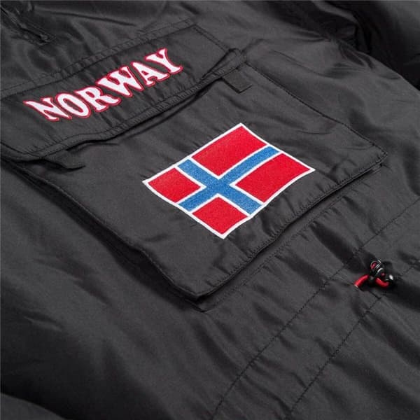 Unisex Parka jakke Go & Win Noreg Børns Sort - 16 år