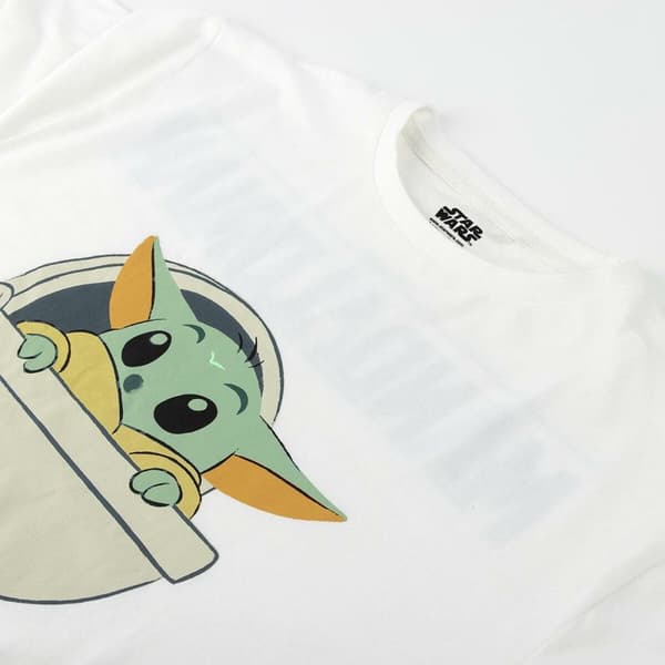 Barn T-shirt med kortärm The Mandalorian Vit - XS
