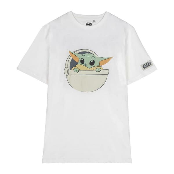 Barn T-shirt med kortärm The Mandalorian Vit - XS