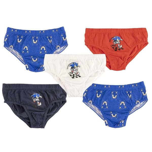 Pakke med boxershorts Sonic 5 enheder Multifarvet - 4-5 år