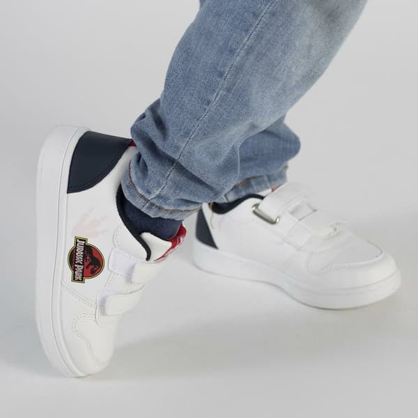 Sportssko til børn Jurassic Park Velcro Hvid - 26