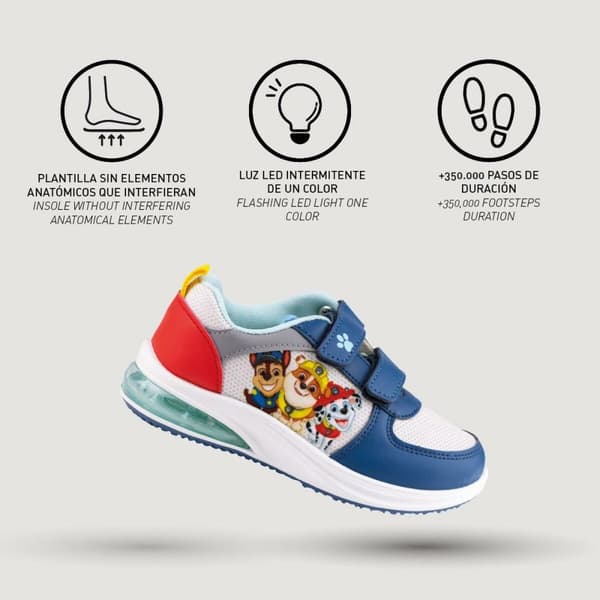 LED Træningssko The Paw Patrol Velcro Blå - 29