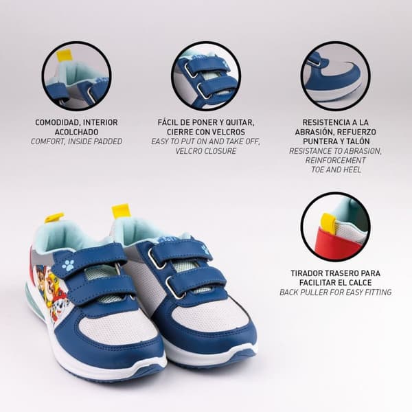 LED Træningssko The Paw Patrol Velcro Blå - 29