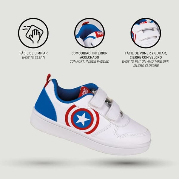 Sportssko til børn The Avengers Velcro Hvid - 29