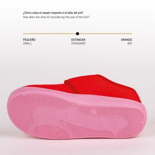 Hjemmesko Minnie Mouse Rød Velcro - 32-33