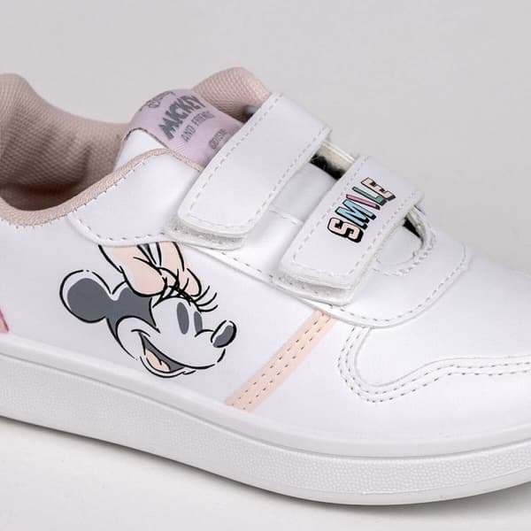 Sportssko til børn Minnie Mouse Velcro Hvid - 32