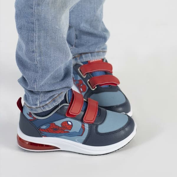 LED Træningssko Spiderman Velcro Blå - 29