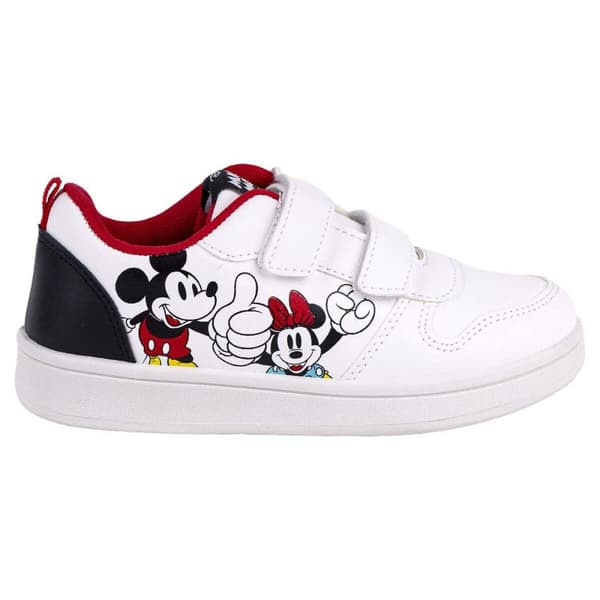 Sportssko til børn Mickey Mouse Velcro Hvid - 24
