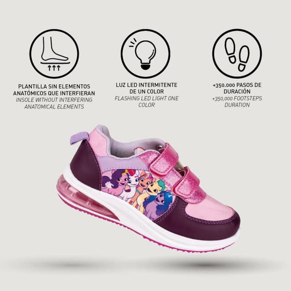 LED Træningssko My Little Pony Velcro Pink - 26