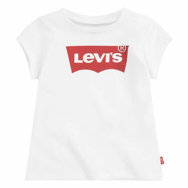 Børne Kortærmet T-shirt Levi's Batwing Logo Hvid - 10 år