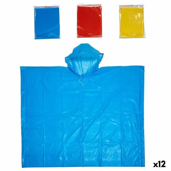 Vandtætte Poncho med Hætte Børns 1 x 25 x 18 cm (12 enheder)