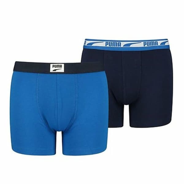 Children's boxer shorts Puma Logo Patch 2 enheder Blå - 7-8 år
