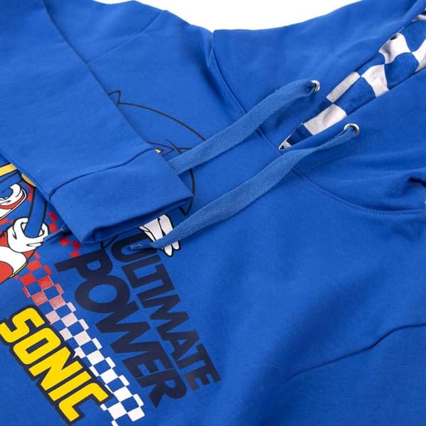 Sweatshirt med hætte til piger Sonic Blå - 12 år