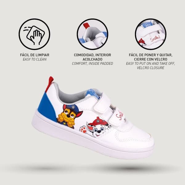 Sportssko til børn The Paw Patrol Velcro Hvid - 29
