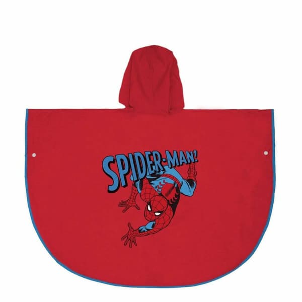Vandtætte Poncho med Hætte Spider-Man Rød - 3-4 år