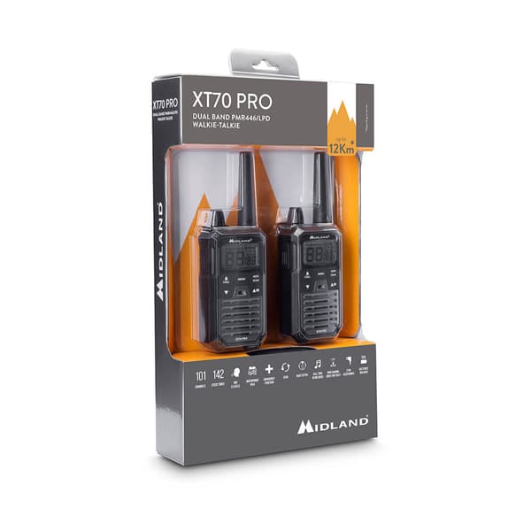 Walkie Talkie XT70 Pro Duo Svart/Mørkegrå
