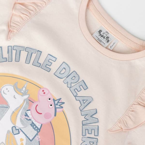 Barn T-shirt med kortärm Peppa Pig Ljusrosa - 2 år