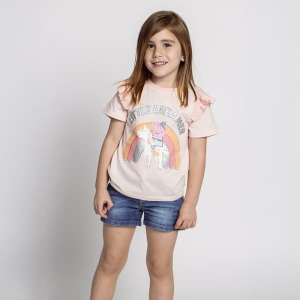 Barn T-shirt med kortärm Peppa Pig Ljusrosa - 2 år